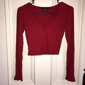 Forever 21 long Sleeve Crop Top